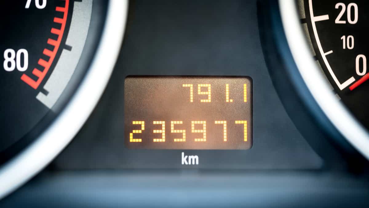 the trip odometer reading