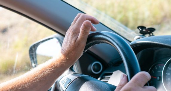 Is the steering wheel locked while driving?